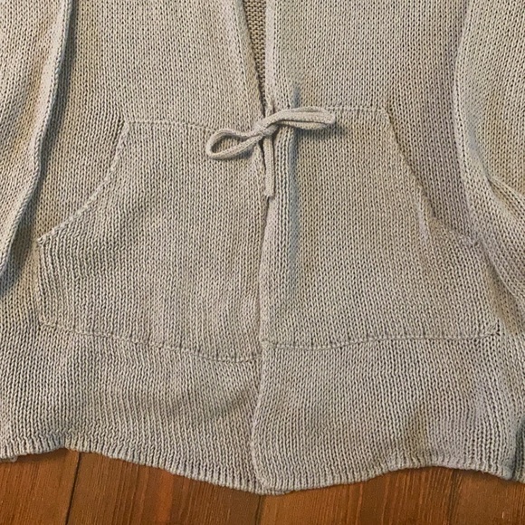 Wooden Ships Knit Tie Front Light Blue Cardigan - Picture 3 of 11